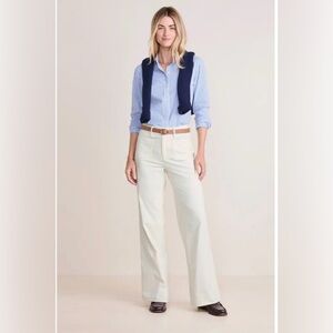 Vineyard Vines Wide Leg Corduroy Pants Marshmallow Size 31 NWOT Preppy Classic